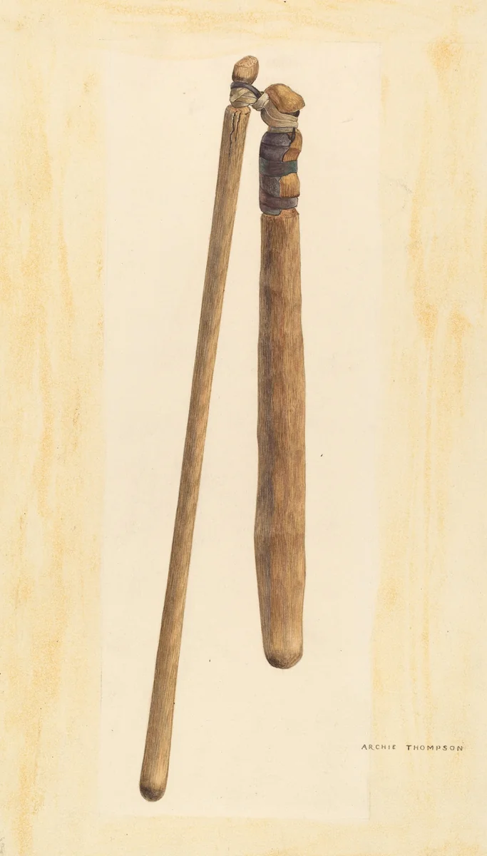 Bishop Hill: Flail by Archie Thompson, index of american design, 1939