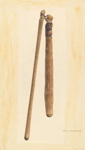 Bishop Hill: Flail by Archie Thompson, index of american design, 1939