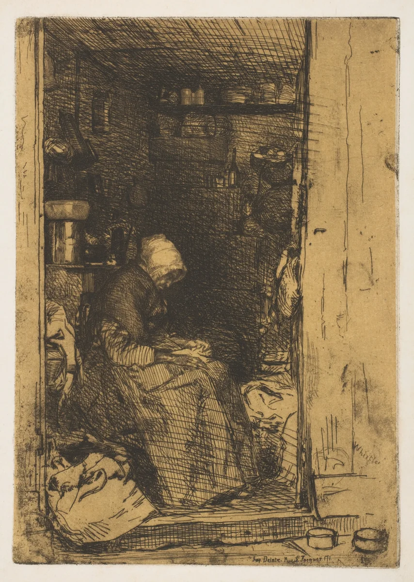 La Vielle aux Loques by James McNeill Whistler, print, 1858