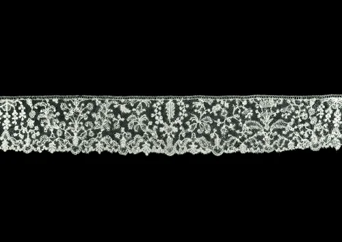 Border by Flanders, Brussels, textile, 1690-1710