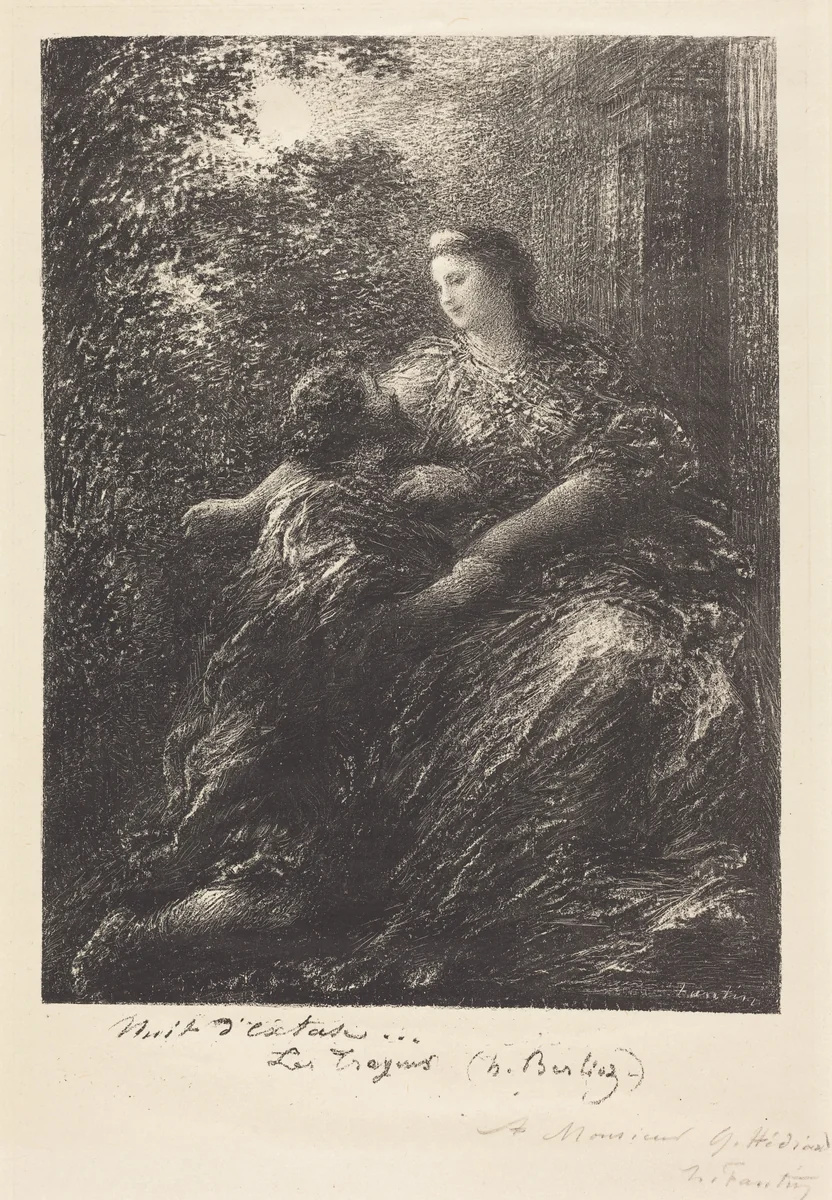 Duet from "The Trojans" (6th plate) by Henri Fantin-Latour, print, 1894