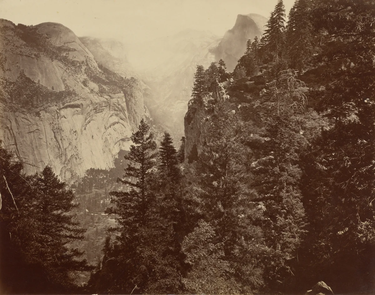 Tenaya Canyon from Union Point, Valley of the Yosemite by Eadweard Muybridge, photograph, 1872