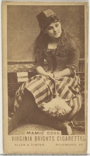 Mamie Goss, from the Actors and Actresses series (N45, Type 1) for Virginia Brights Cigarettes by Allen & Ginter, photograph, 1885-1891