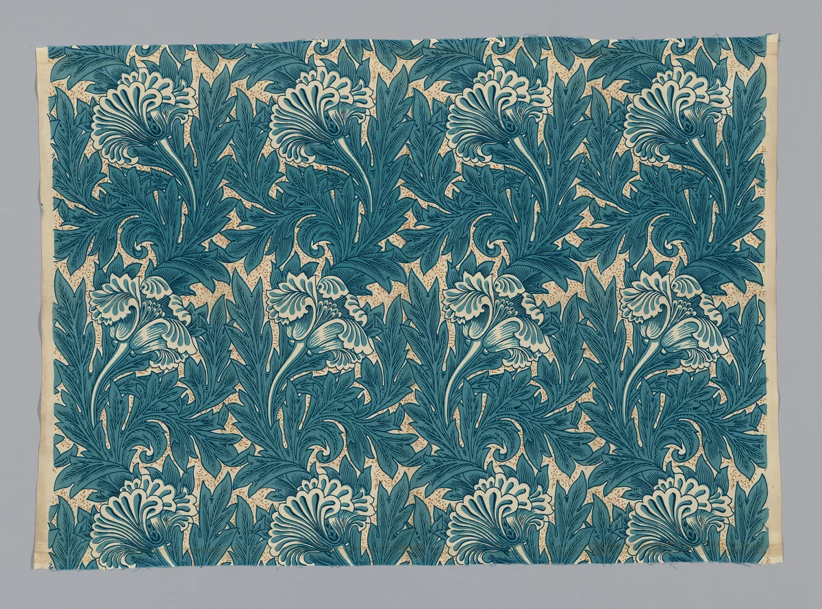 Tulip by William Morris, textile, 1875