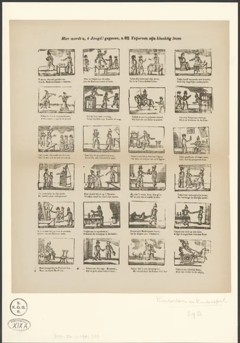 Leven van de kwakzalver en grappenmaker Tetjeroen by anonymous, print, 1856-1900