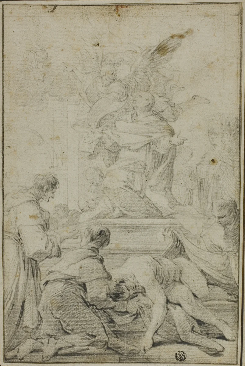 San Carlo Borraomeo Interceding for Plague Victims by Sebastiano Conca
Corrado Giaquinto
Domenico Tintoretto, drawing, 1700-1764