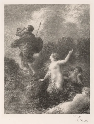 Goetterdaemmerung: Siegfried et les filles by Henri Fantin-Latour, print, 1897