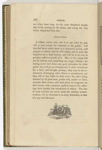 Tailpiece (page 336) from The Fables of Aesop by Thomas Bewick, illustrated book, 1818