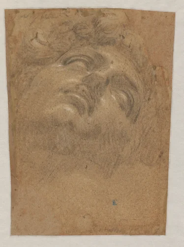 Hoofd van Giuliano dei Medici by Jacopo Tintoretto, drawing, 1528-1594