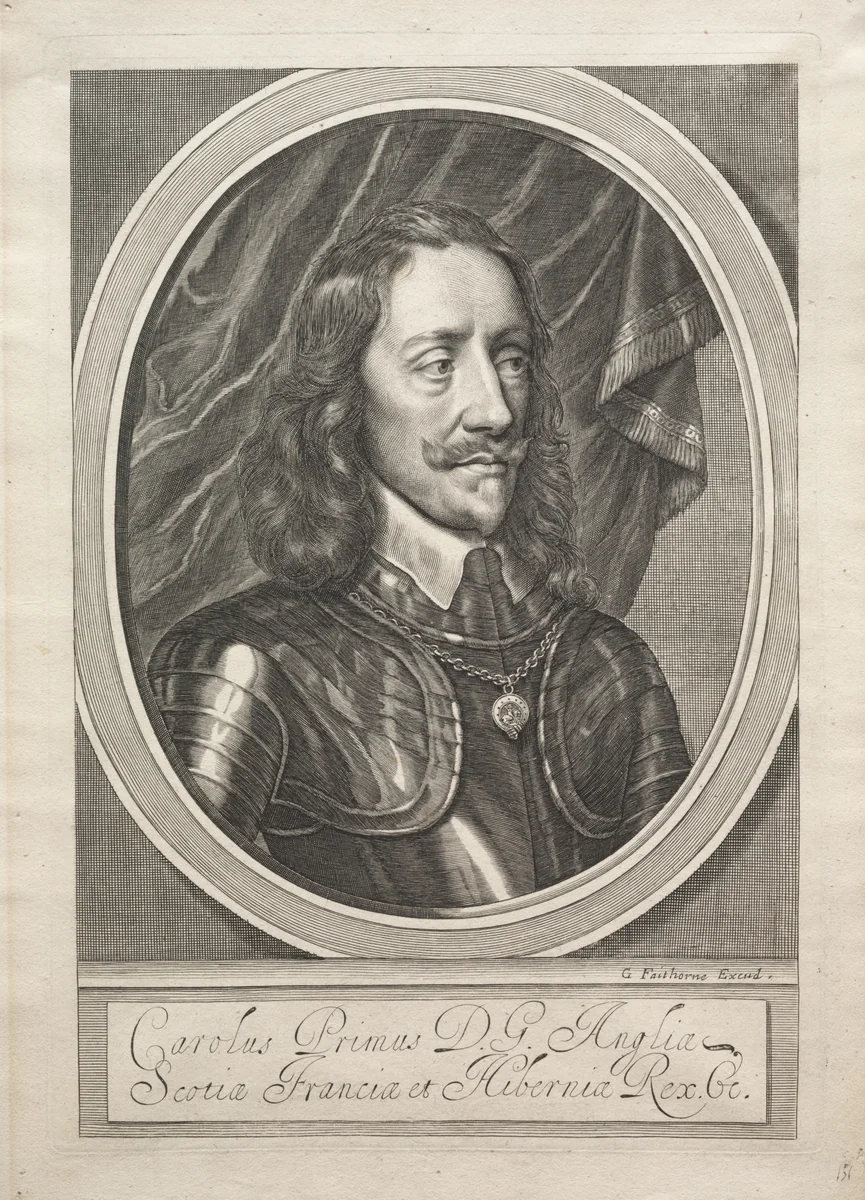 Charles I by William Faithorne, print, 1653-1663