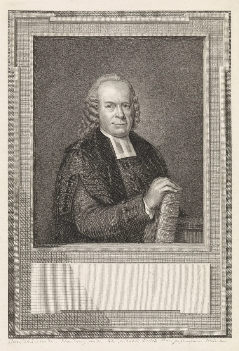Portret van Gisberus Bonnet by Reinier Vinkeles, print, 1783