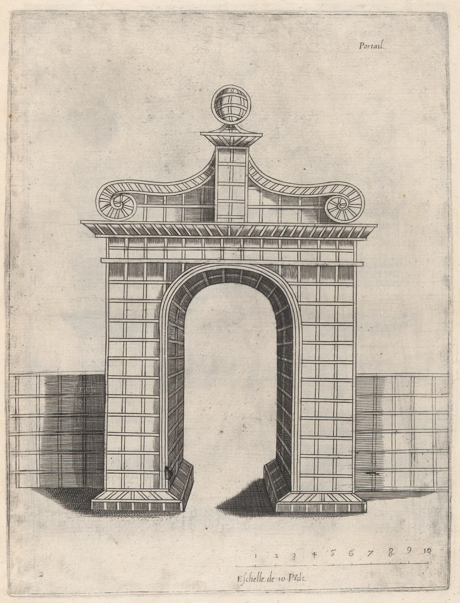 [Vraye Representations Des Portals, Palissades et Pavillions...] by Isaac Leschevin, book, 1635