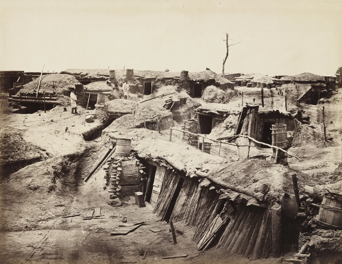 Quarters of Men in Fort Sedgwick, Generally Known as Fort Hell by Alexander Gardner, Timothy O'Sullivan, photograph, 1865