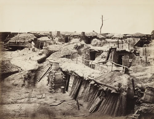 Quarters of Men in Fort Sedgwick, Generally Known as Fort Hell by Alexander Gardner, Timothy O'Sullivan, photograph, 1865