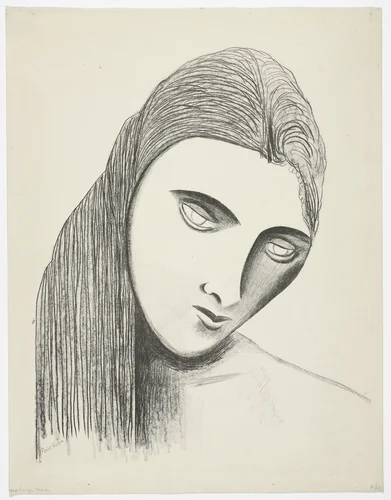 Large Head by Walt Kuhn, print, 1924