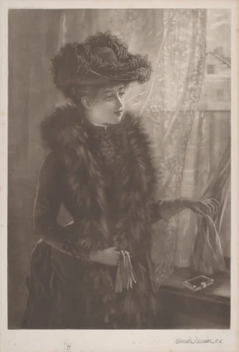 Untitled (Lady in Furs) by Hamilton Hamilton, print, 1890