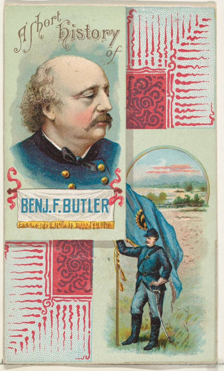 A Short History of General Benjamin F. Butler, from the Histories of Generals series (N114) issued by W. Duke, Sons & Co. to promote Honest Long Cut Smoking and Chewing Tobacco by W. Duke, Sons & Co., print, 1888