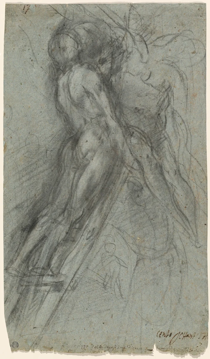 The Descent from the Cross by Federico Barocci, drawing, 1535-1612