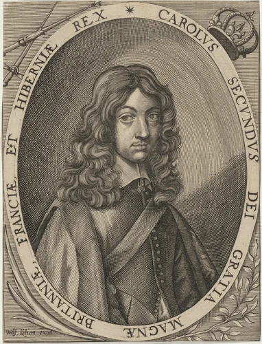 Charles II by Wolfgang Philipp Kilian, print, 1654-1732