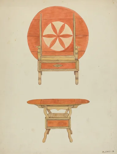 Hutch Table by Margery Parish, index of american design, 1938