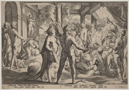 Phaeton Asking for the Chariot by Hendrick Goltzius, print, 1590