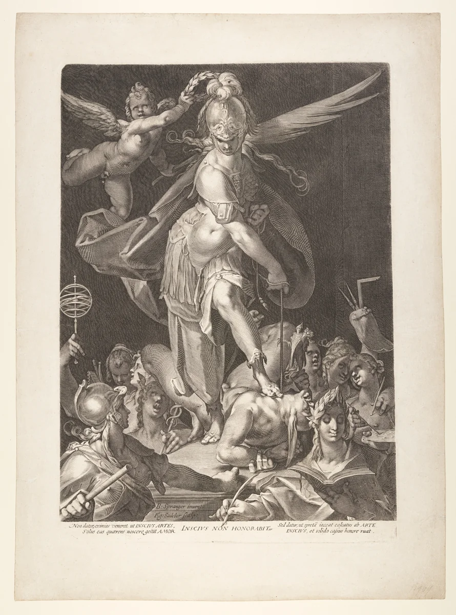 The Triumph of Wisdom by Aegidius Sadeler II, print, 1600-1610