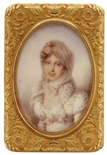 Snuffbox with miniature of the Empress Marie-Louise, the King of Rome, and Napoléon I by Gabriel-Raoul Morel, metalwork, 1810-1820
