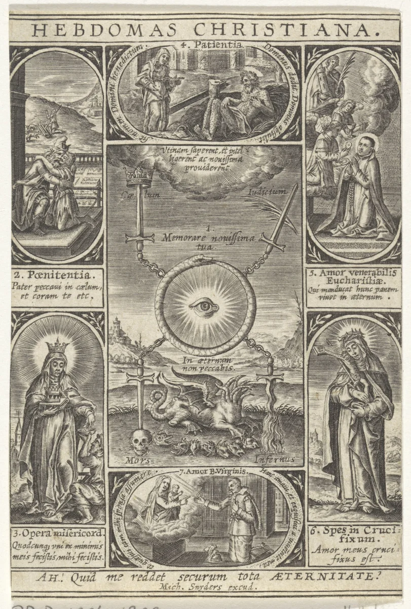 Hebdomas christiana by Michael Snijders, print, 1610-1672