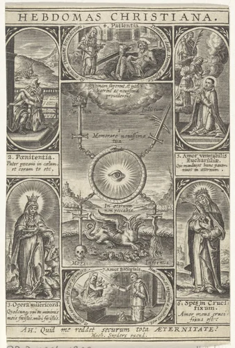 Hebdomas christiana by Michael Snijders, print, 1610-1672