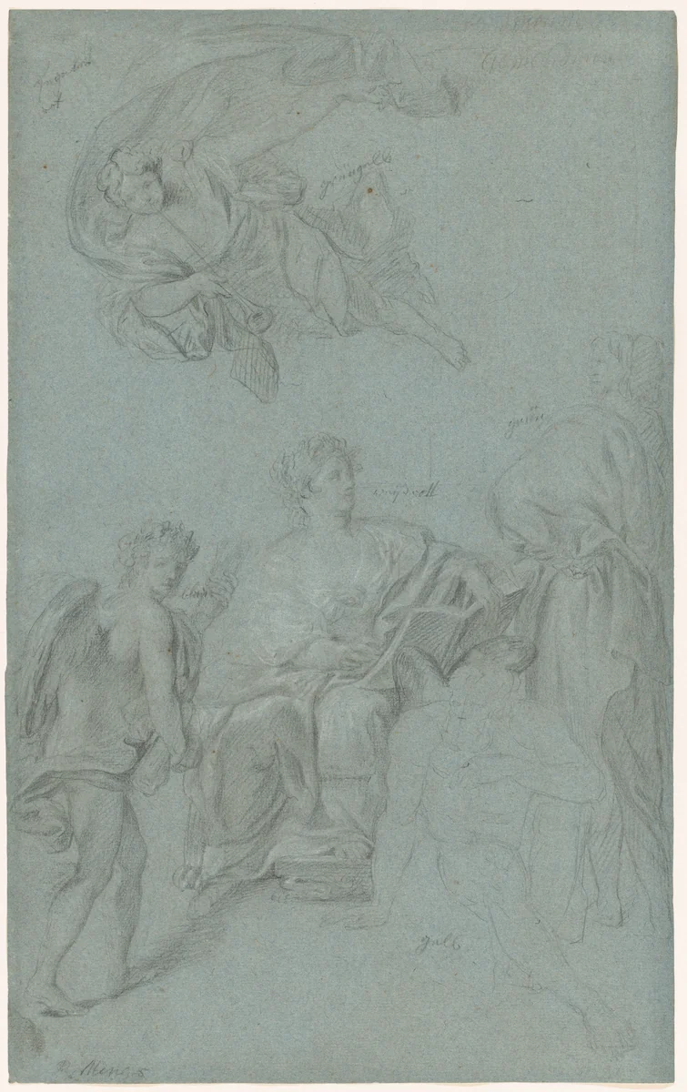 The Triumph of History over Time by Anton Raphael Mengs, drawing, 1771-1775