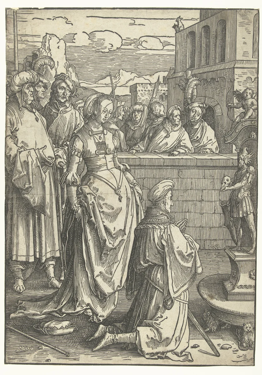 De afgoderij van Salomo by Lucas van Leyden, print, 1512-1516