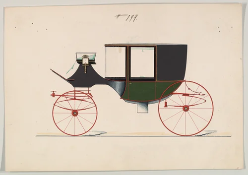 Clarence # 799 by Brewster & Co., drawing, 1850-1870