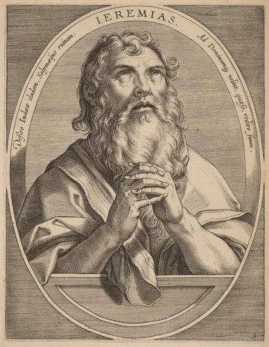 Jeremiah by Theodor Galle; Jan van der Straet, print, 1613
