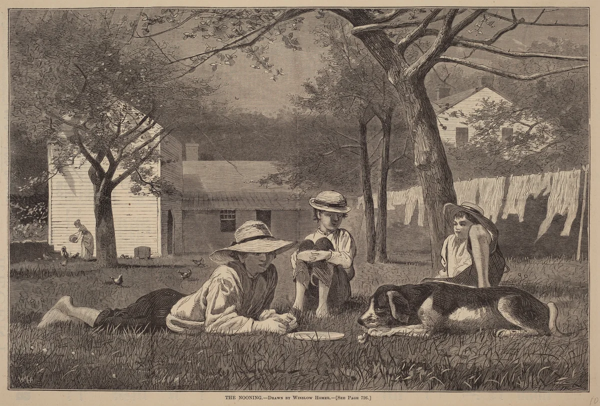 The Nooning by Winslow Homer, print, 1873