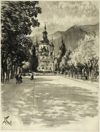 Saint Ildefonso by Joseph Pennell, drawing, 1898-1908
