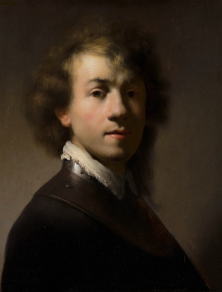 Portrait of Rembrandt (1606-1669) with a Gorget by Rembrandt van Rijn, painting, 1629