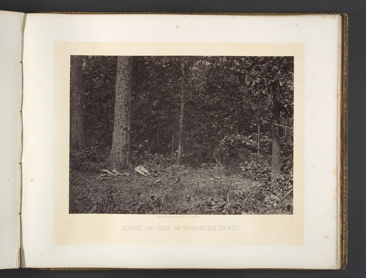 Scene of General McPherson's Death by George N. Barnard, photograph, 1864-1866