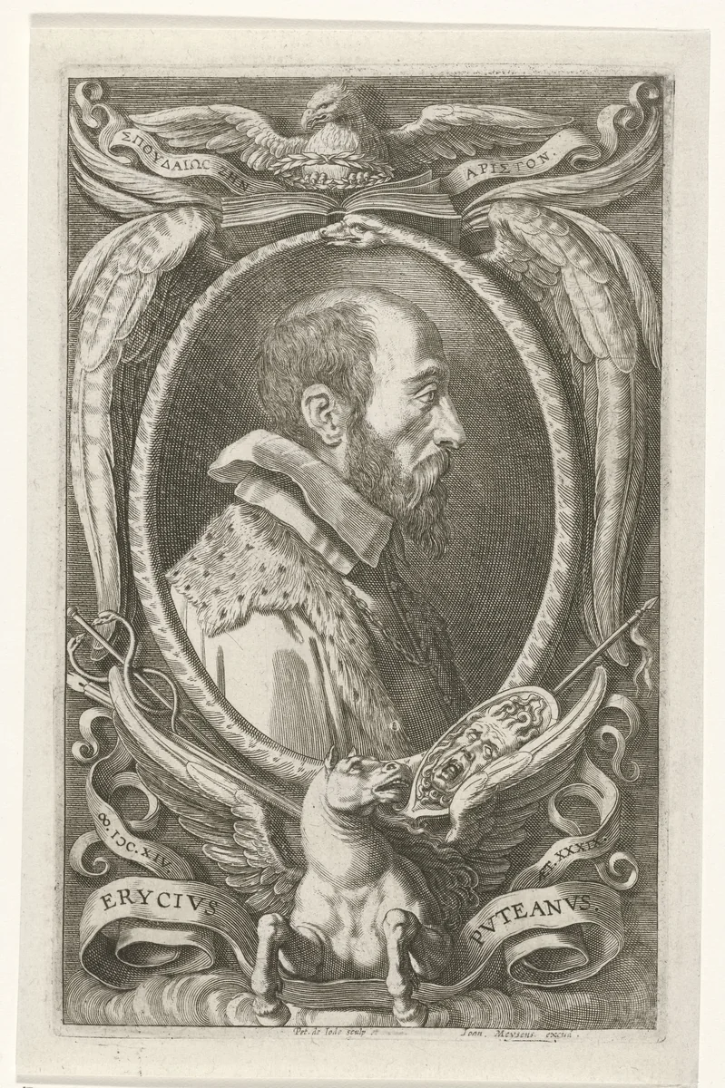 Portret van Erycius Puteanus by Unknown, print, 1590-1632