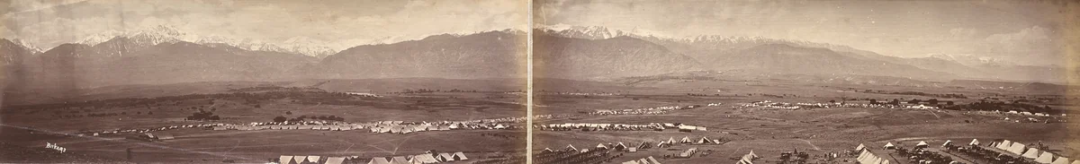 Safed Sang Camp from 51st Camp by John Burke, photograph, 1878-1880
