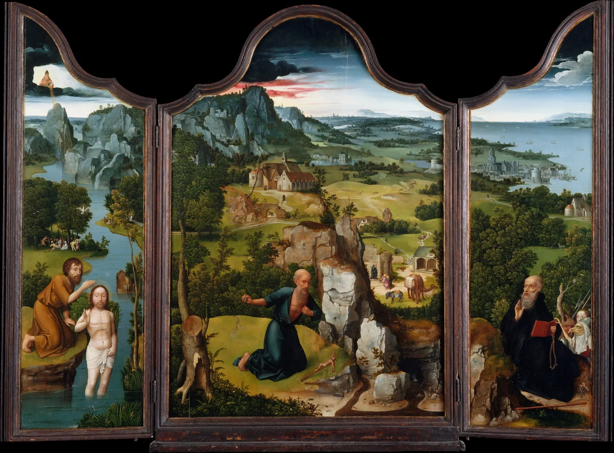 The Penitence of Saint Jerome by Joachim Patinir, painting, 1510-1520