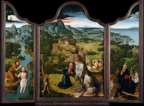 The Penitence of Saint Jerome by Joachim Patinir, painting, 1510-1520