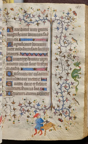 Hours of Charles the Noble, King of Navarre (1361-1425): fol. 92r, Text by Master of the Brussels Initials and Associates, book, 1400-1410