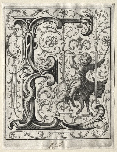 New ABC Booklet: E by Lucas Kilian, print, 1627