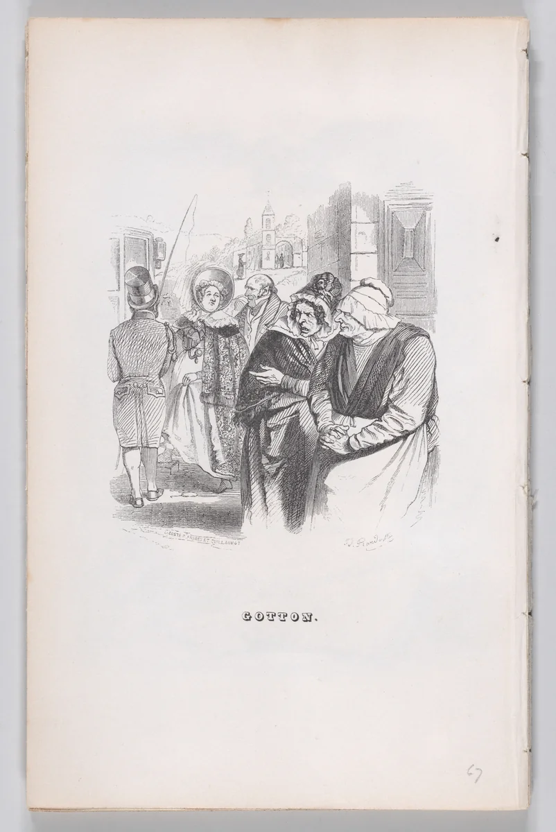 Gotton, from "The Complete Works of Béranger" by J. J. Grandville, print, 1836