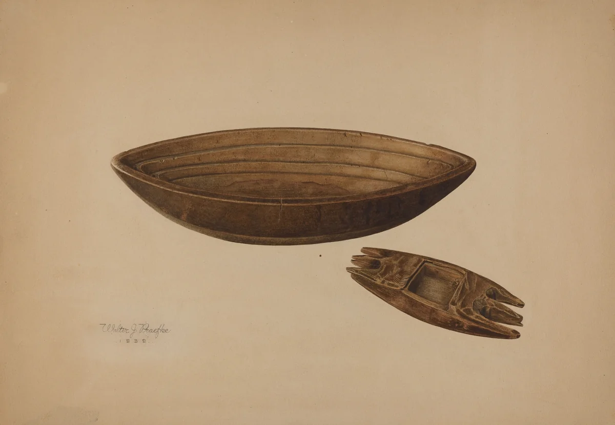 Maple Sugar Mold by Walter Praefke, index of american design, 1939