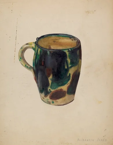 Large Mug by Elizabeth Jones, index of american design, 1936