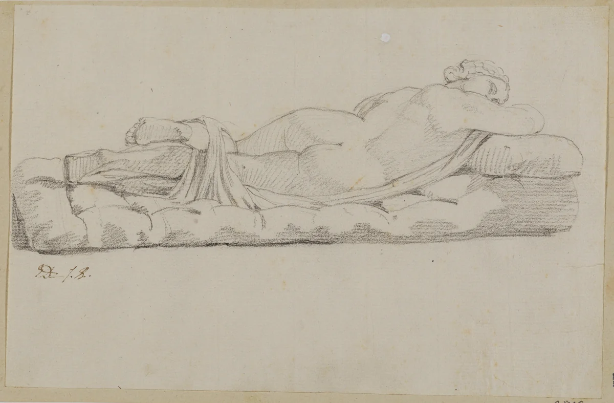 Hermaphrodite by Jacques-Louis David, drawing, 1780-1810