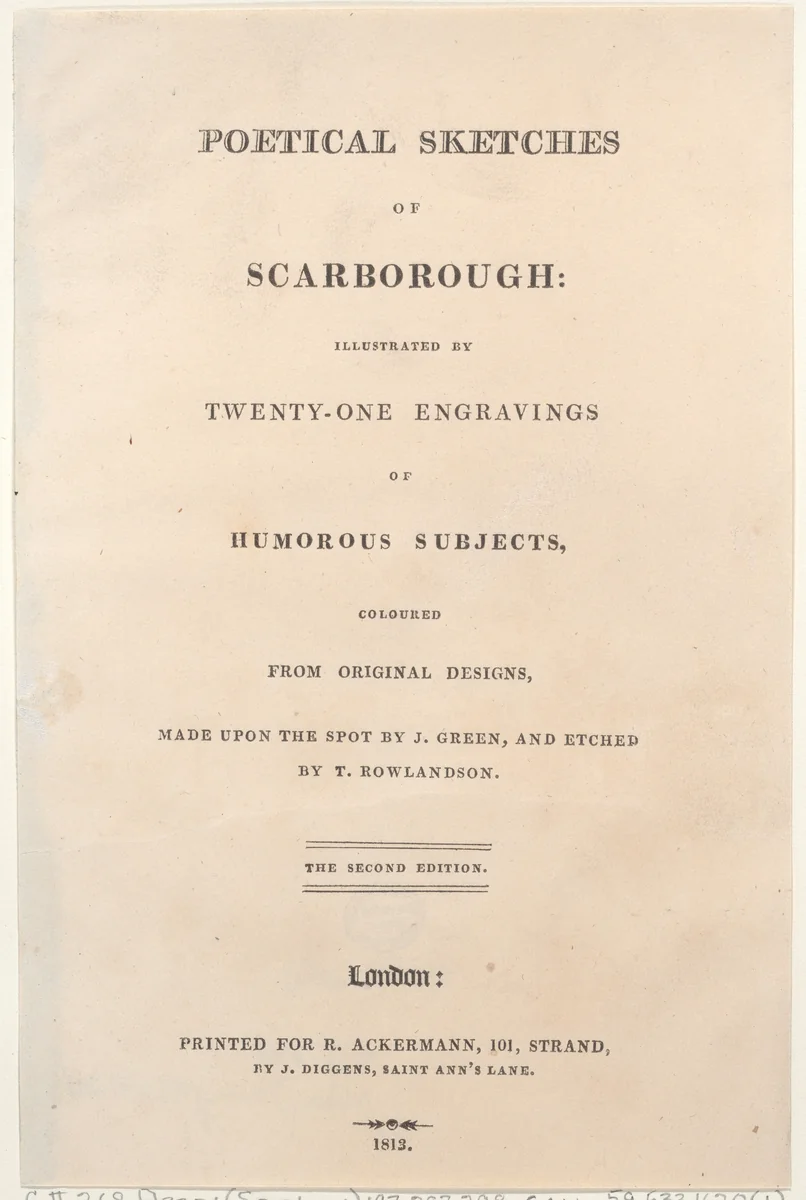 Title Page by Thomas Rowlandson, print, 1813