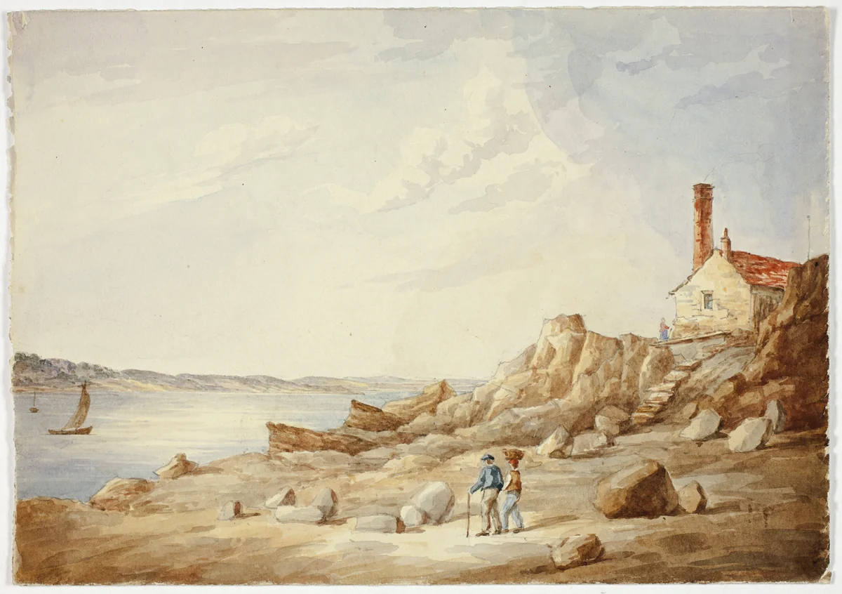Rocky Shore by Elizabeth Murray, painting, 1835-1882