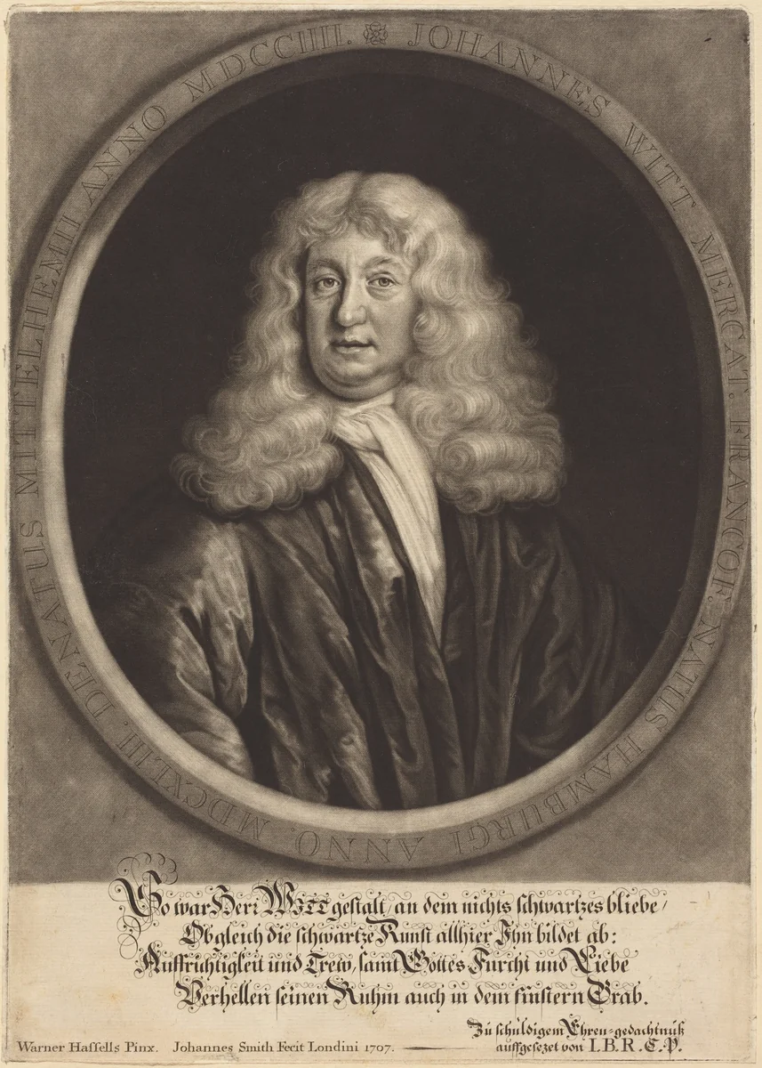 Johannes Witt by John Smith; Werner Hassells, print, 1707